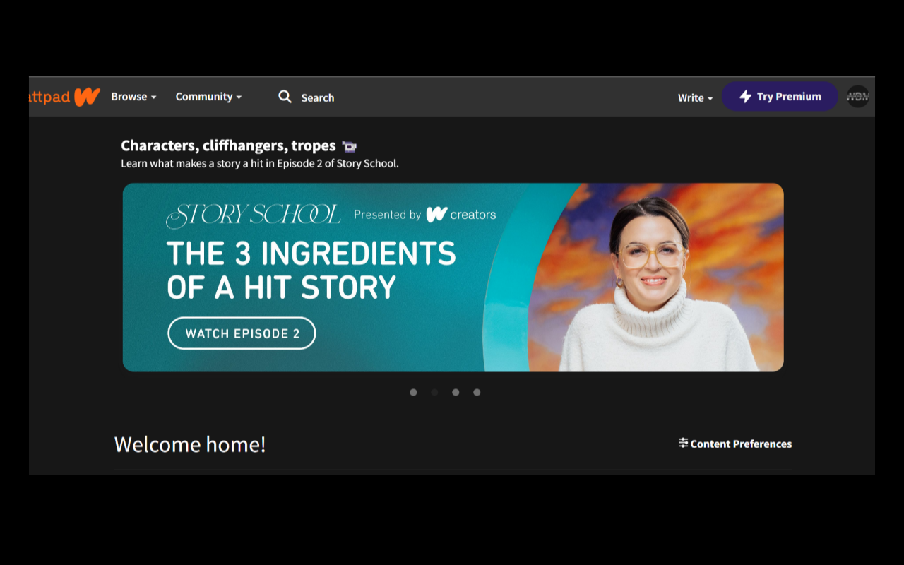 Wattpad Dark Mode chrome谷歌浏览器插件_扩展第2张截图