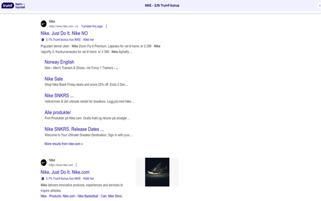 Trumf Netthandel Bonusvarsler chrome谷歌浏览器插件_扩展第1张截图