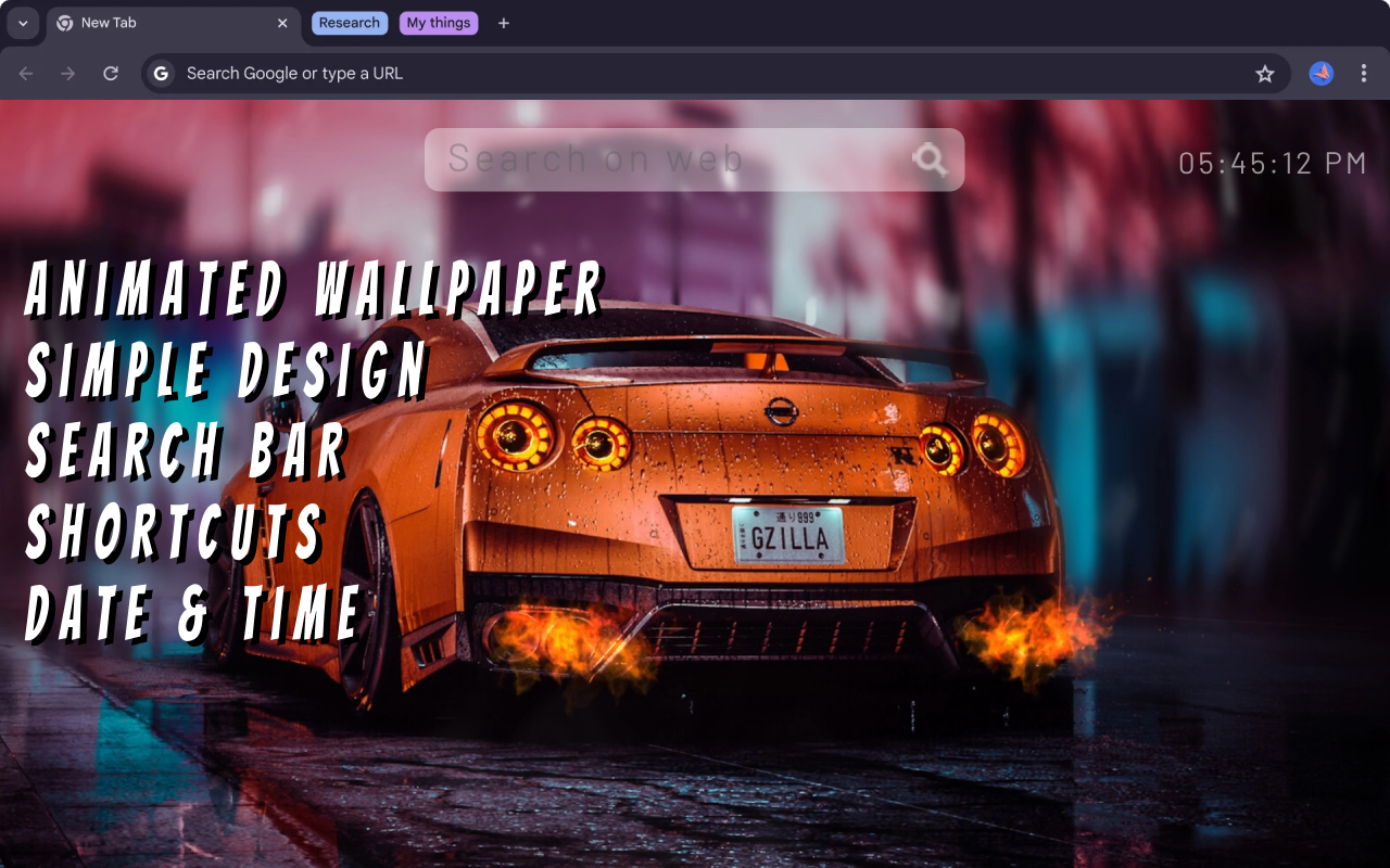 Orange Nissan Skyline GTR Live Wallpaper chrome谷歌浏览器插件_扩展第1张截图
