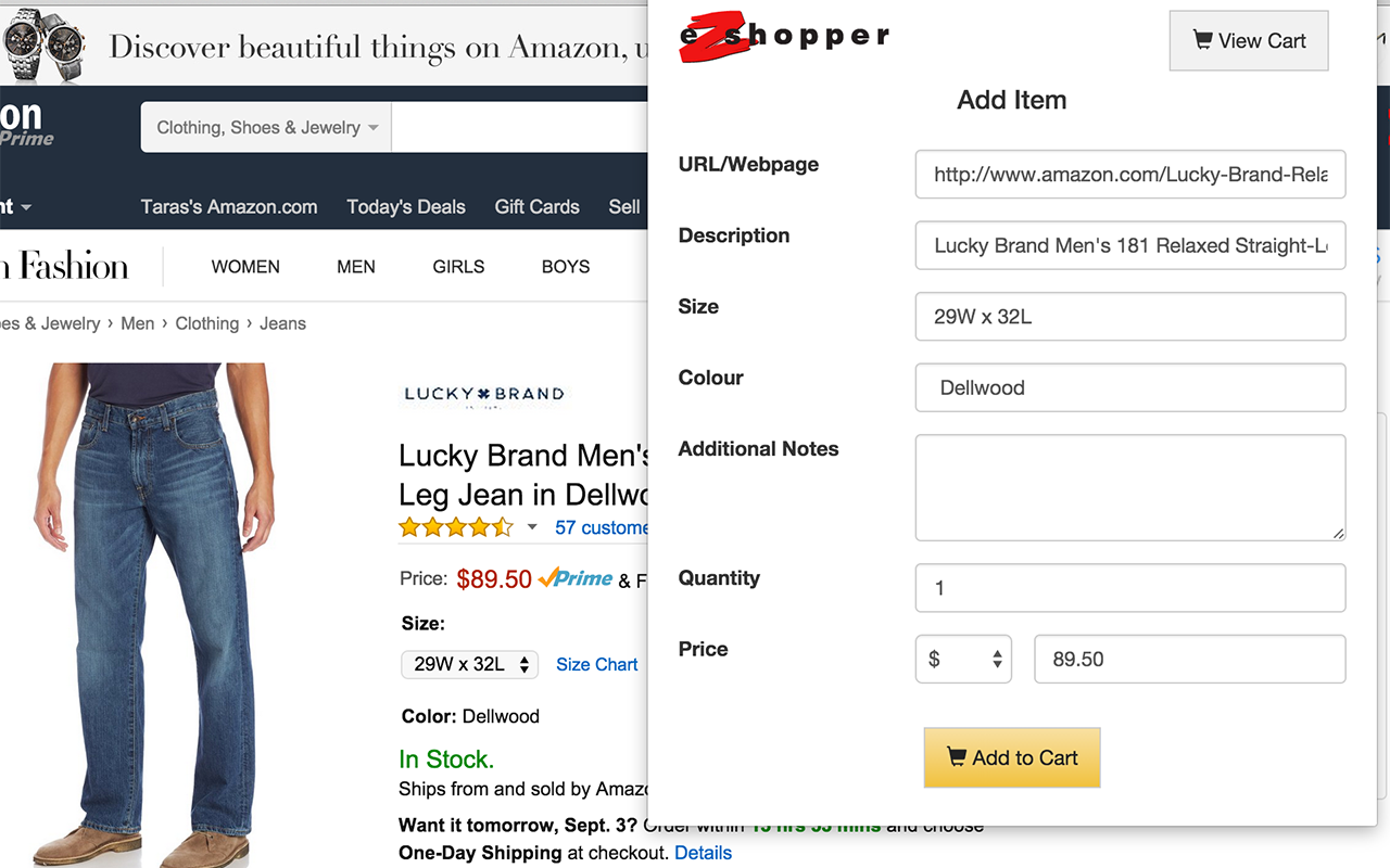 eZshopper chrome谷歌浏览器插件_扩展第1张截图