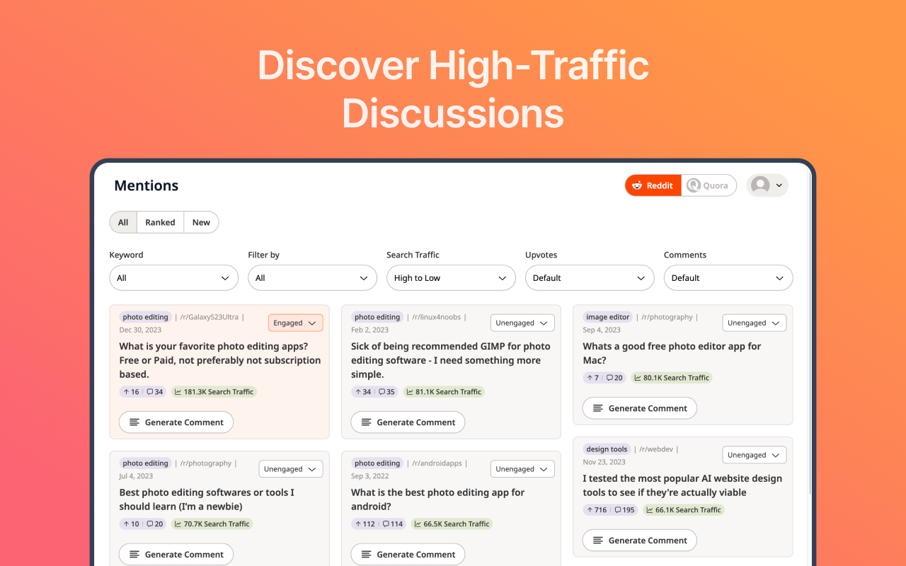RedCom.ai - Convert Reddit & Quora Traffic Into Customers chrome谷歌浏览器插件_扩展第2张截图