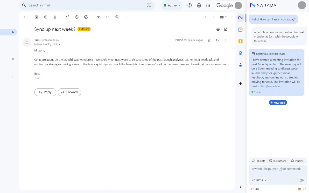 Narada AI Assistant: Computer Use for Enterprise Tools chrome谷歌浏览器插件_扩展第2张截图