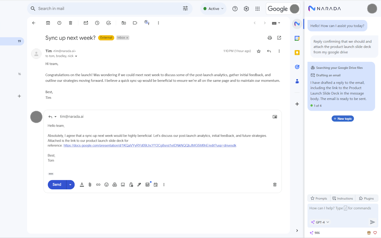 Narada AI Assistant: Computer Use for Enterprise Tools chrome谷歌浏览器插件_扩展第4张截图