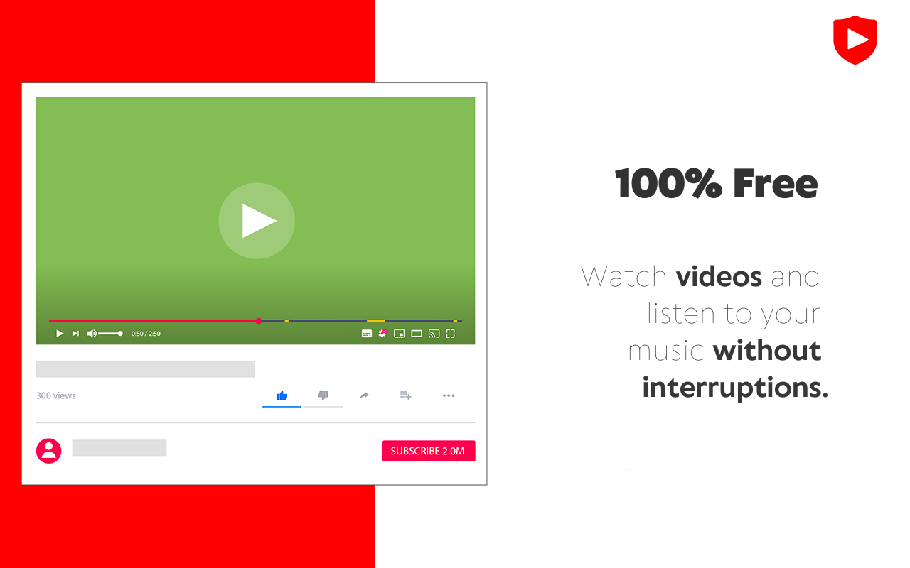 Adblock YouTube™ - 免费广告拦截器 chrome谷歌浏览器插件_扩展第1张截图