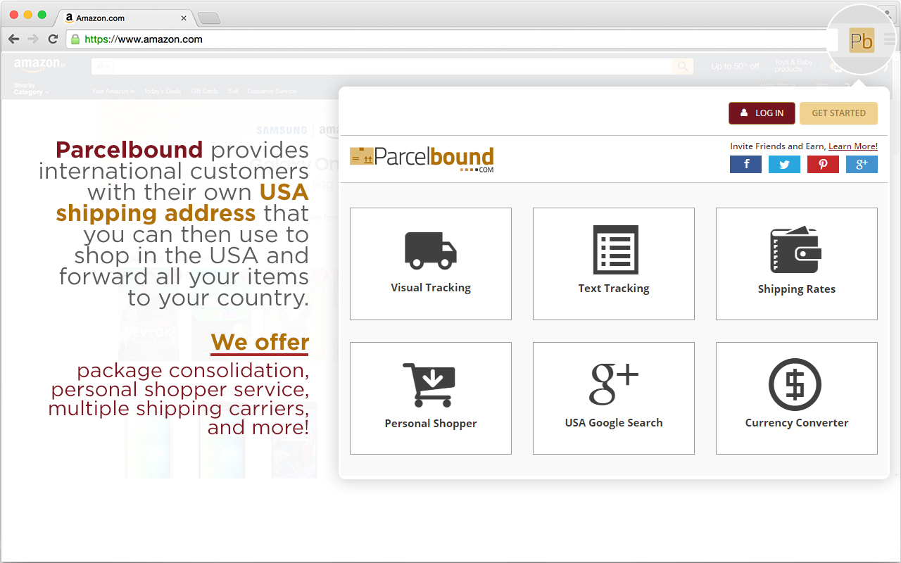 Parcelbound: Personal Shopper chrome谷歌浏览器插件_扩展第1张截图