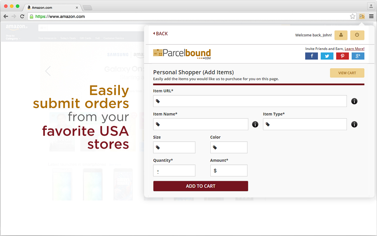 Parcelbound: Personal Shopper chrome谷歌浏览器插件_扩展第3张截图