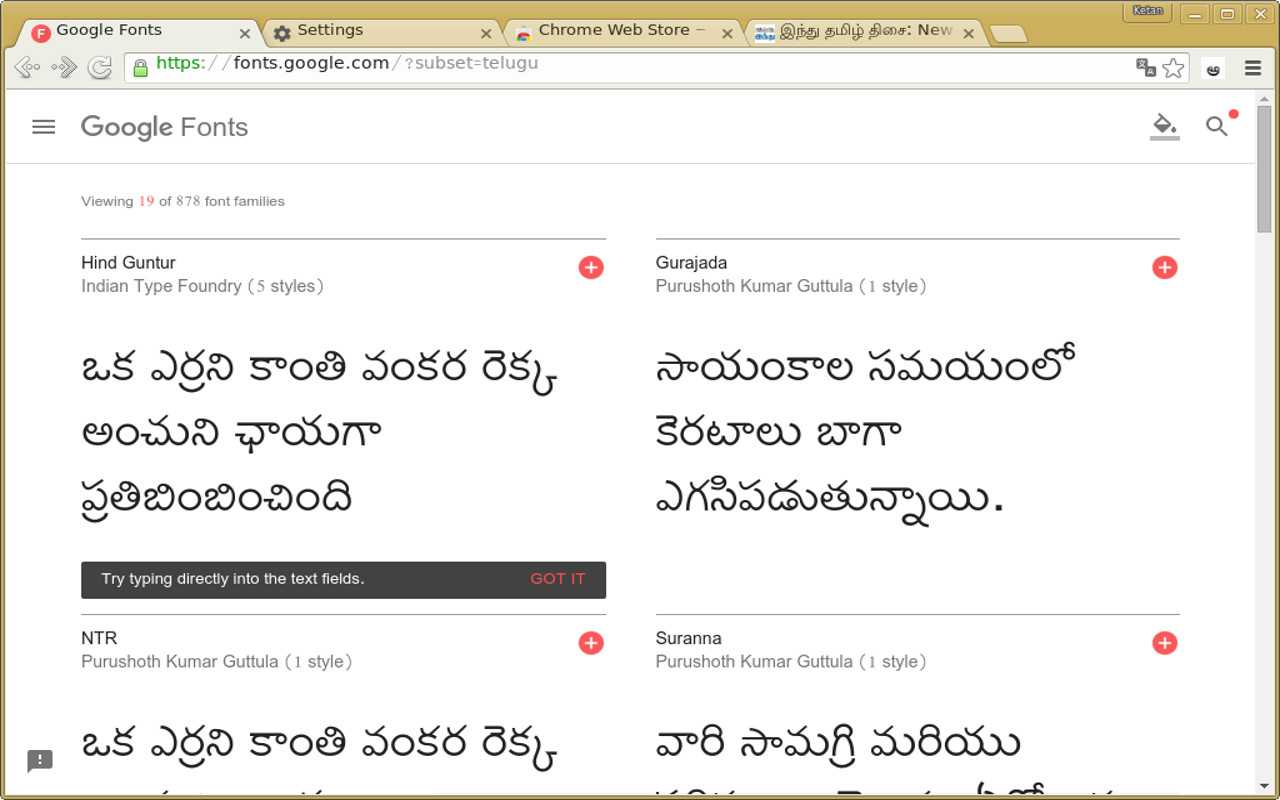 Telugu Font Pack chrome谷歌浏览器插件_扩展第1张截图