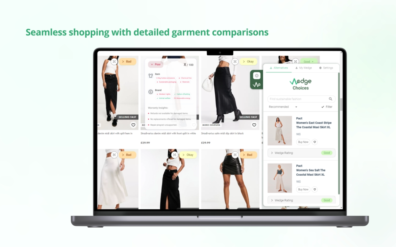 Wedge Shopper: Sustainable Fashion Assistant chrome谷歌浏览器插件_扩展第2张截图