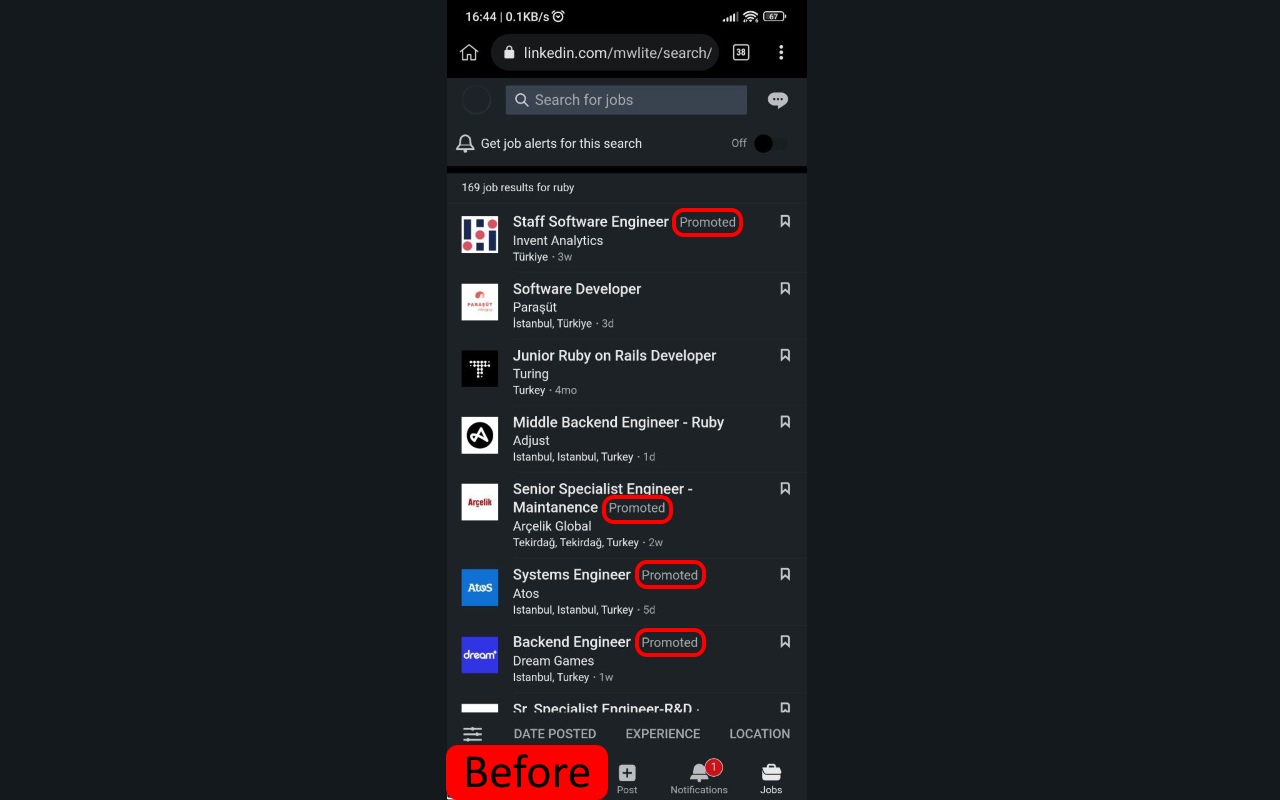 LinkJobs Promoted Hider Extension chrome谷歌浏览器插件_扩展第2张截图