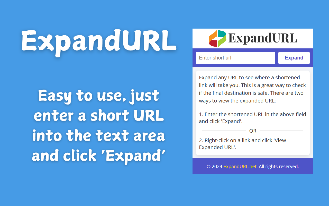 Expand URL chrome谷歌浏览器插件_扩展第1张截图