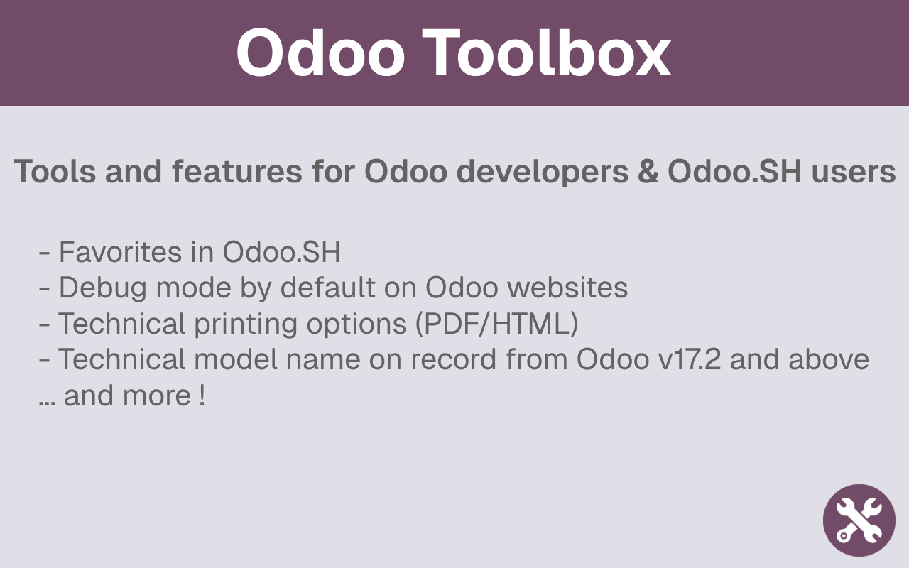 Odoo Toolbox chrome谷歌浏览器插件_扩展第4张截图