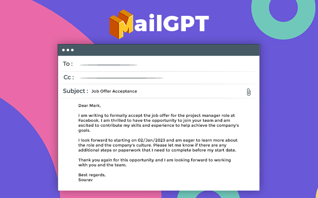 MailGPT chrome谷歌浏览器插件_扩展第2张截图