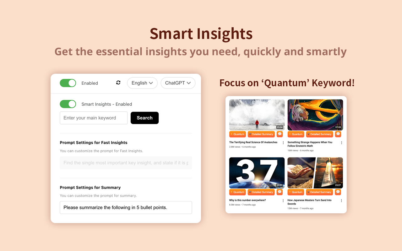 Tube Shot : YouTube摘要、脚本撰写、关键见解与ChatGPT、Claude、Gemini、Perplexity chrome谷歌浏览器插件_扩展第2张截图