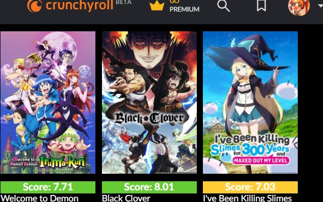 Crunchyroll - Anime Score from MyAnimeList chrome谷歌浏览器插件_扩展第1张截图