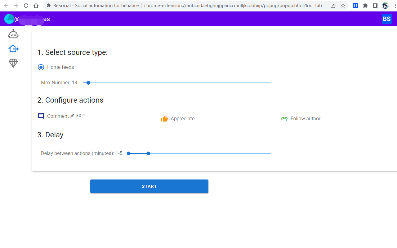BeSocial - Social Automation for Behance chrome谷歌浏览器插件_扩展第1张截图