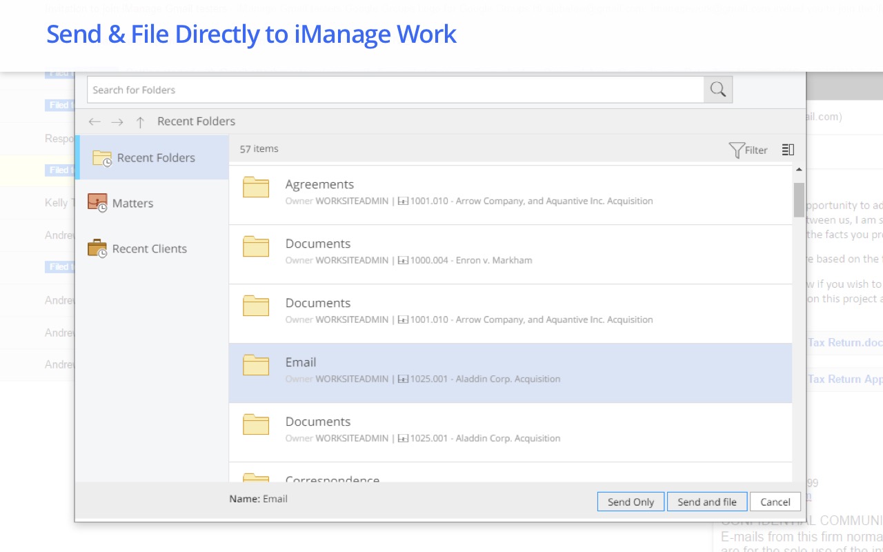 iManage Work for Gmail chrome谷歌浏览器插件_扩展第2张截图