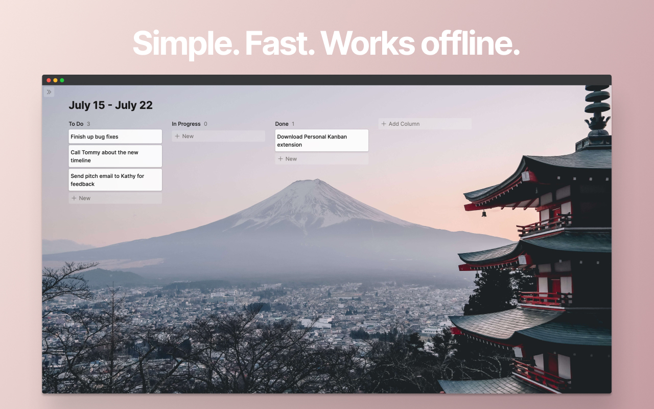 Personal Kanban - Work Beautifully in your New Tab chrome谷歌浏览器插件_扩展第4张截图