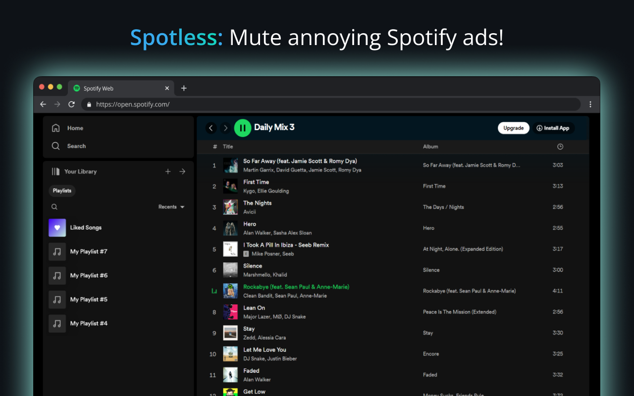 Spotless: Spotify Ad Muter chrome谷歌浏览器插件_扩展第1张截图
