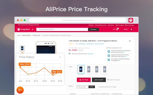 Snapdeal Price Tracker chrome谷歌浏览器插件_扩展第1张截图