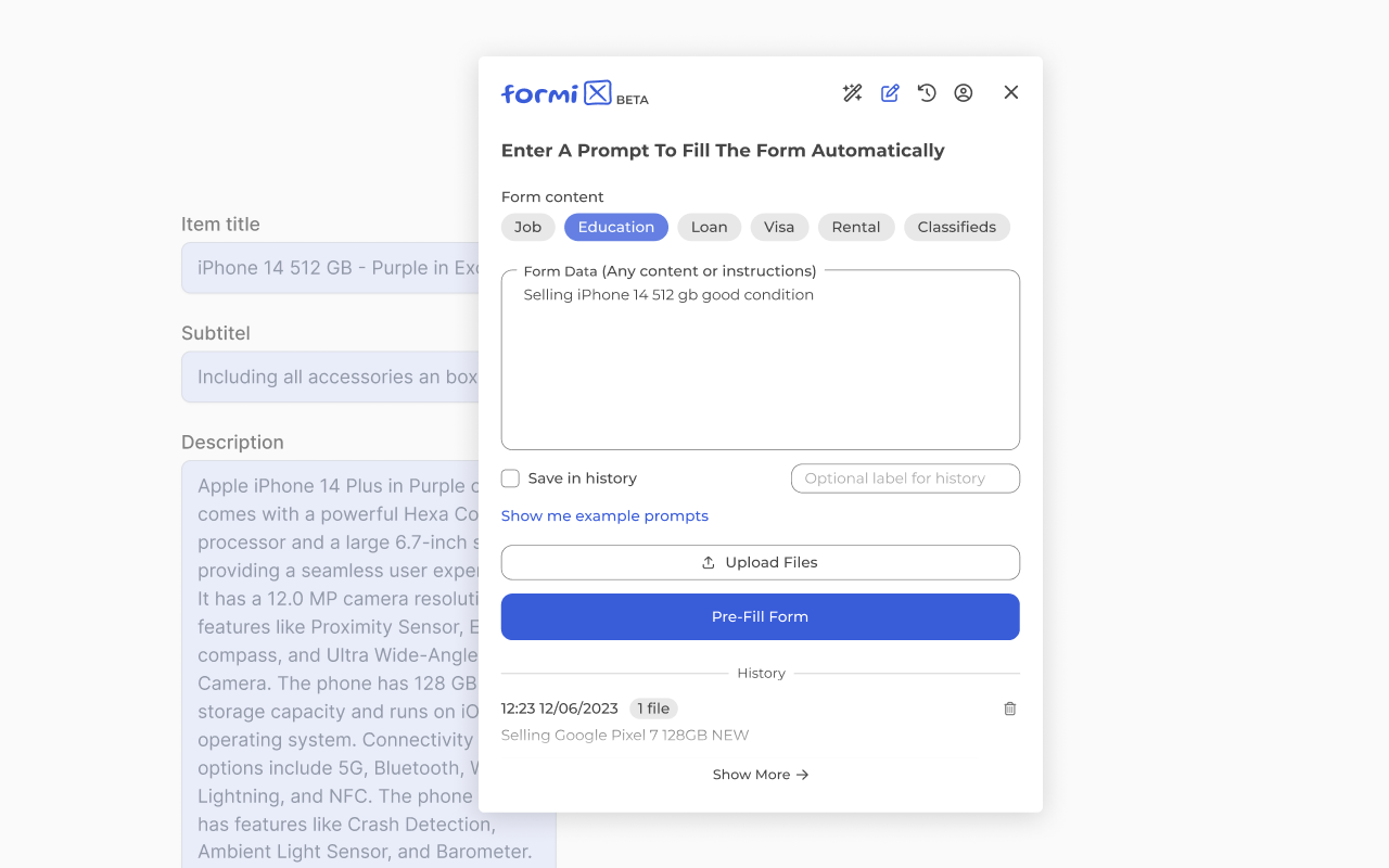 formix AI chrome谷歌浏览器插件_扩展第1张截图