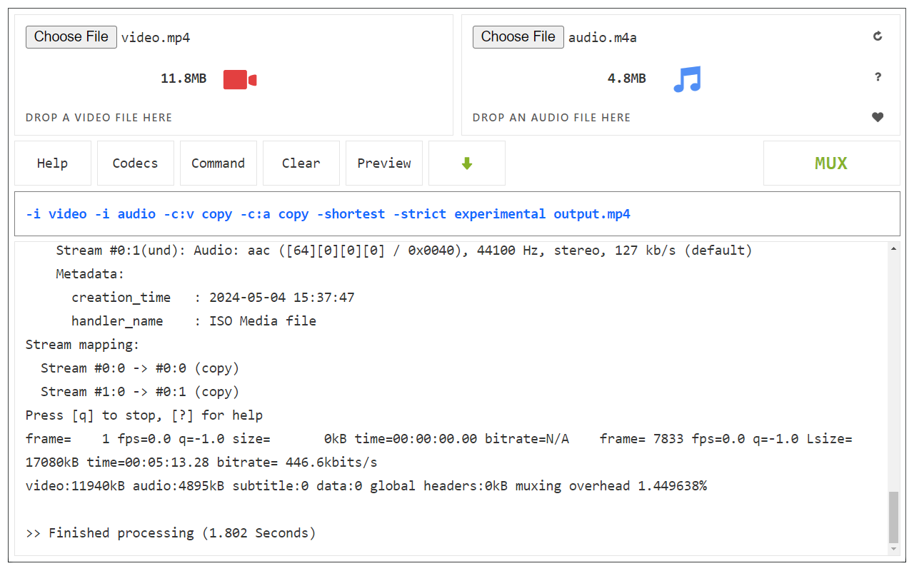 Video & Audio Muxer chrome谷歌浏览器插件_扩展第2张截图