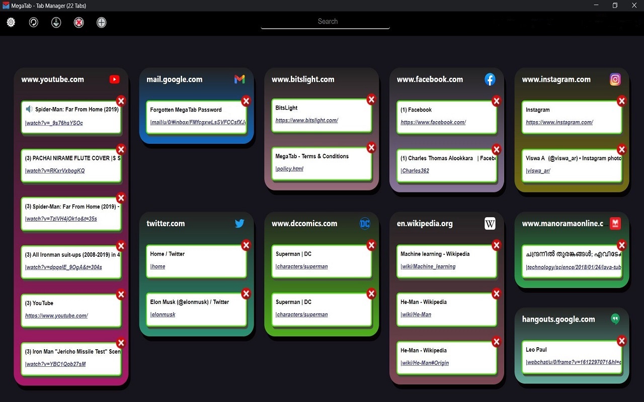 Tab Manager - MegaTab chrome谷歌浏览器插件_扩展第3张截图