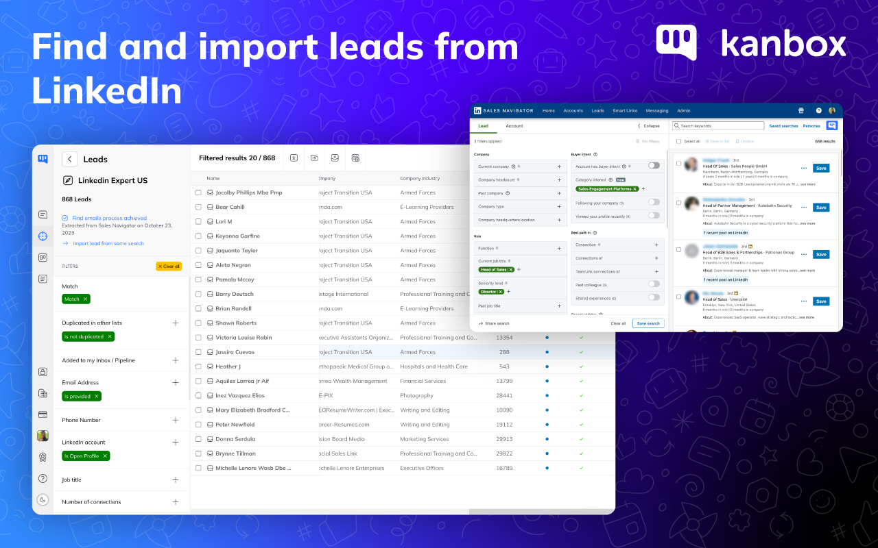 Kanbox, Linkedin Automation and CRM chrome谷歌浏览器插件_扩展第1张截图
