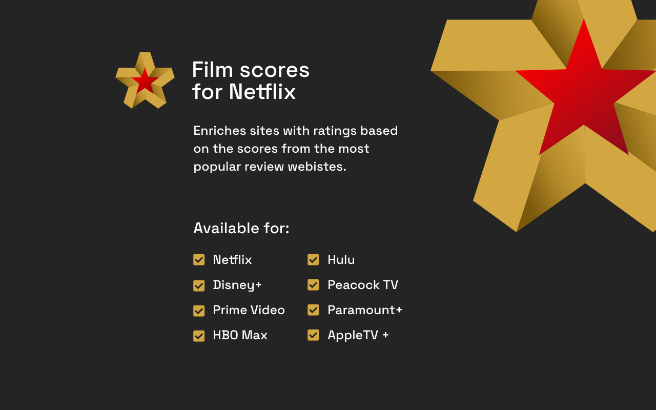 Netflix评分：现支持D+和Prime chrome谷歌浏览器插件_扩展第4张截图