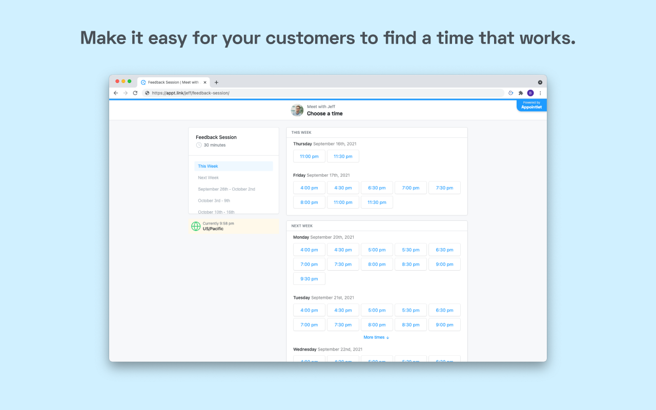 Appointlet chrome谷歌浏览器插件_扩展第2张截图
