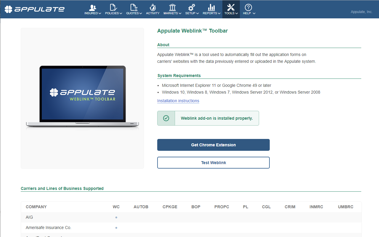 Appulate Weblink Toolbar chrome谷歌浏览器插件_扩展第1张截图