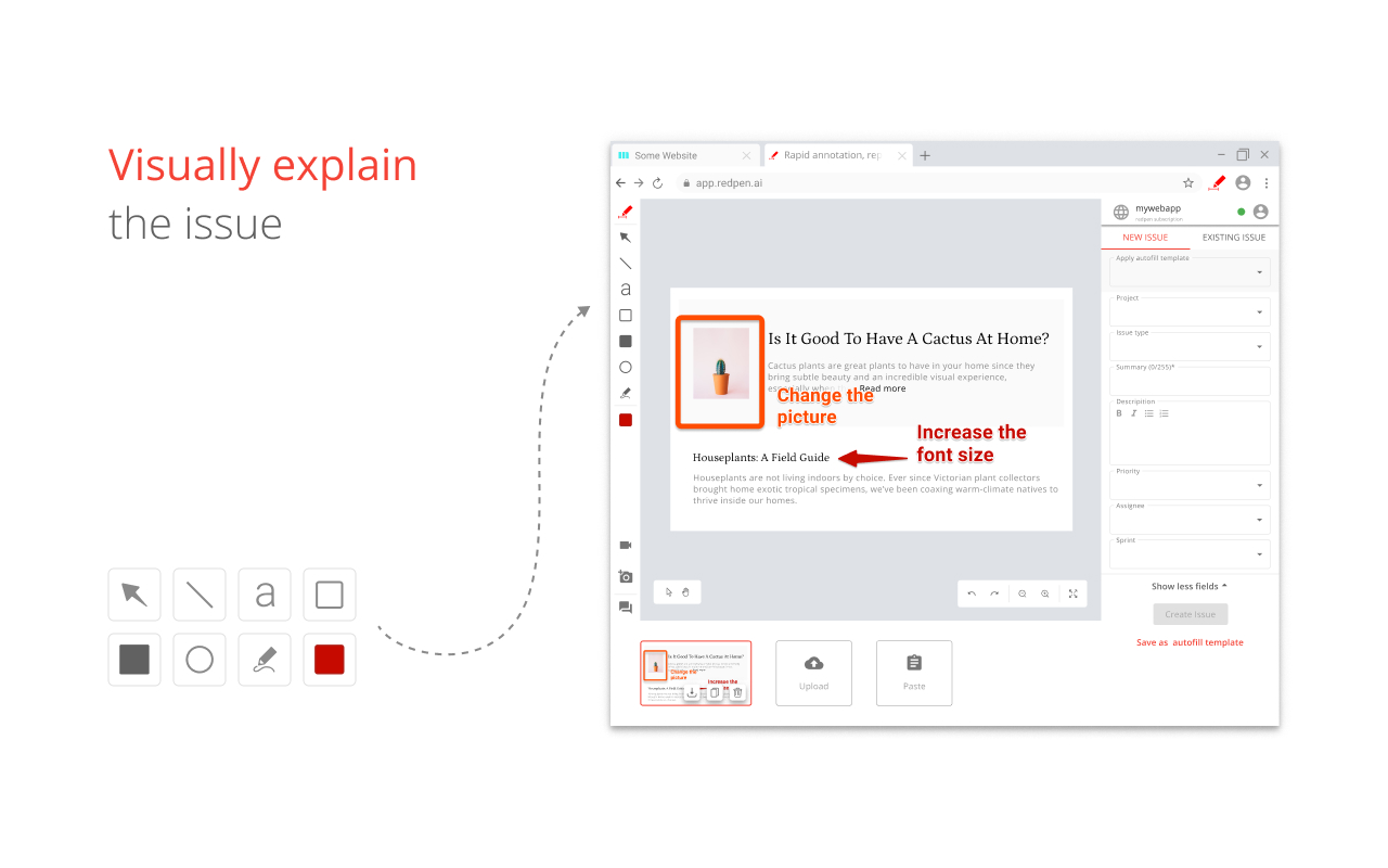 Redpen: Report bugs with screenshot/recording chrome谷歌浏览器插件_扩展第2张截图