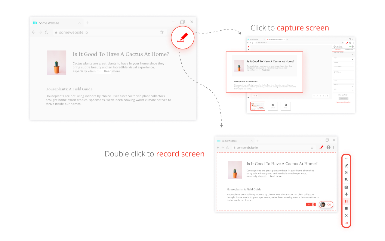 Redpen: Report bugs with screenshot/recording chrome谷歌浏览器插件_扩展第3张截图