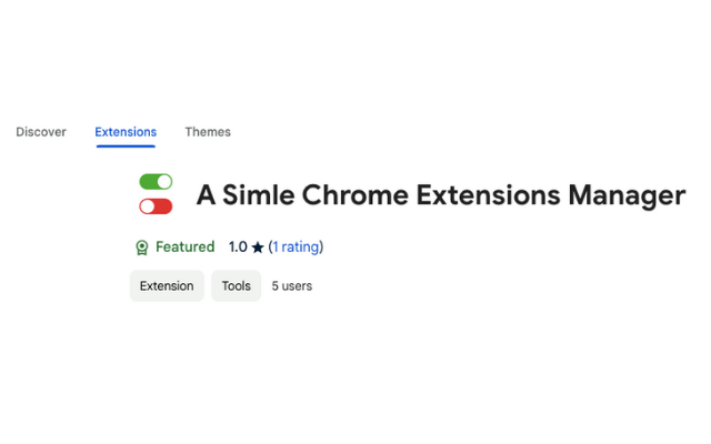 A Simle Chrome Extensions Manager chrome谷歌浏览器插件_扩展第2张截图