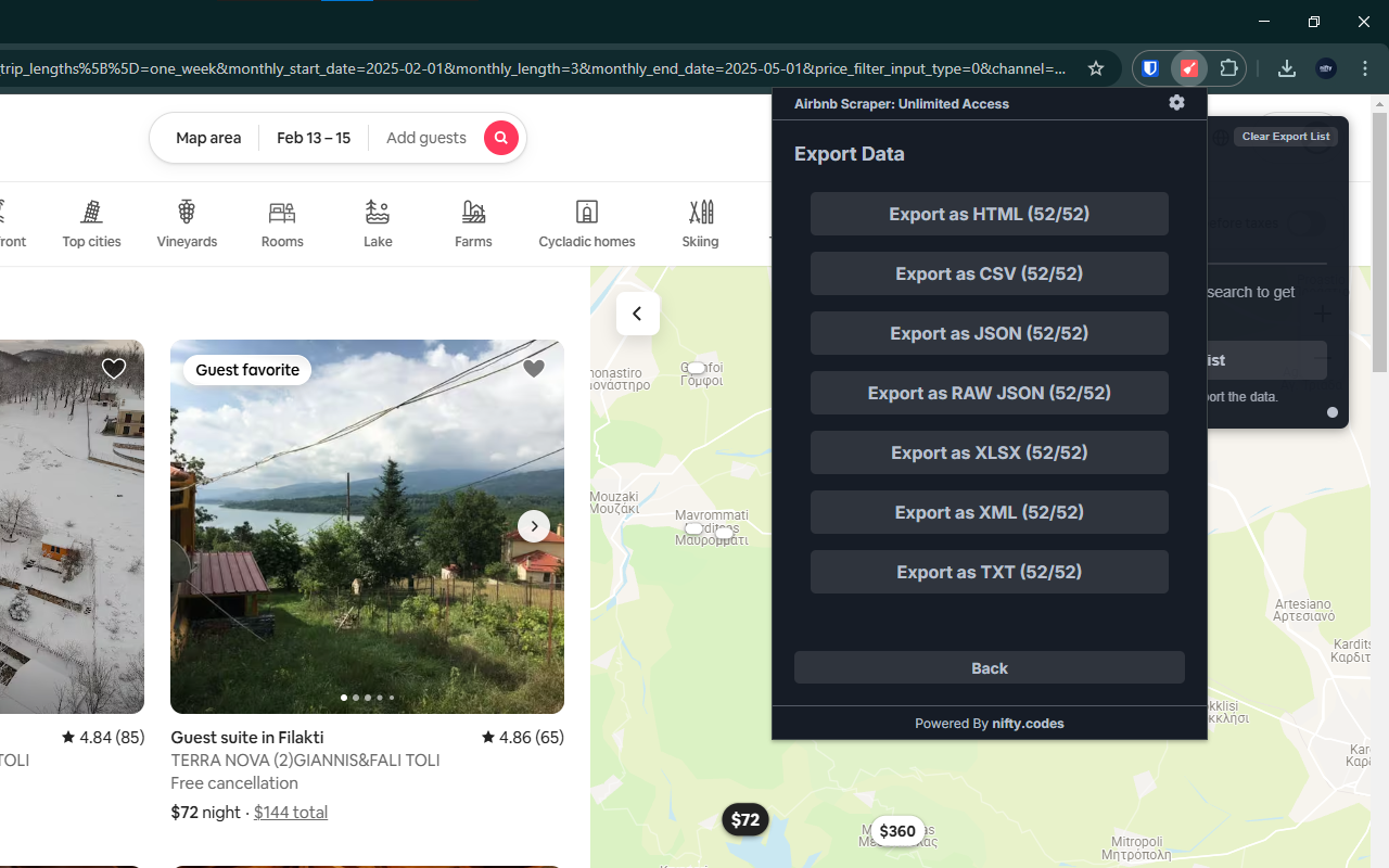 Airbnb Scraper - Data Extractor & Exporter chrome谷歌浏览器插件_扩展第4张截图