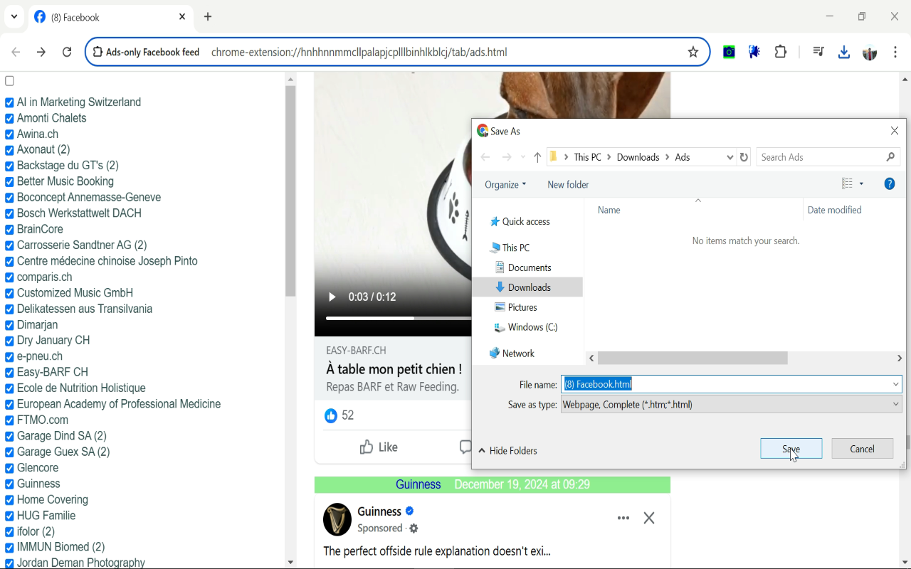 Ads-only Facebook feed chrome谷歌浏览器插件_扩展第2张截图