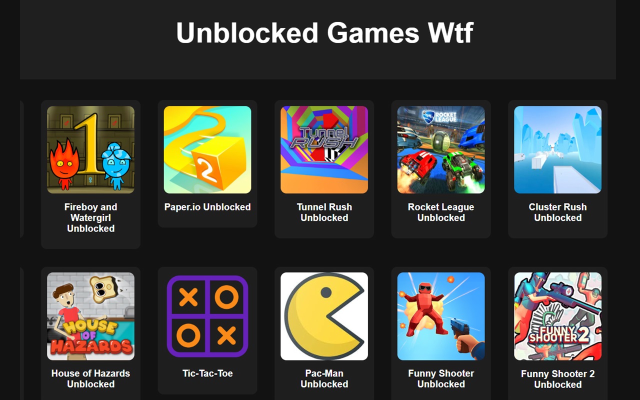 Unblocked Games Wtf chrome谷歌浏览器插件_扩展第1张截图