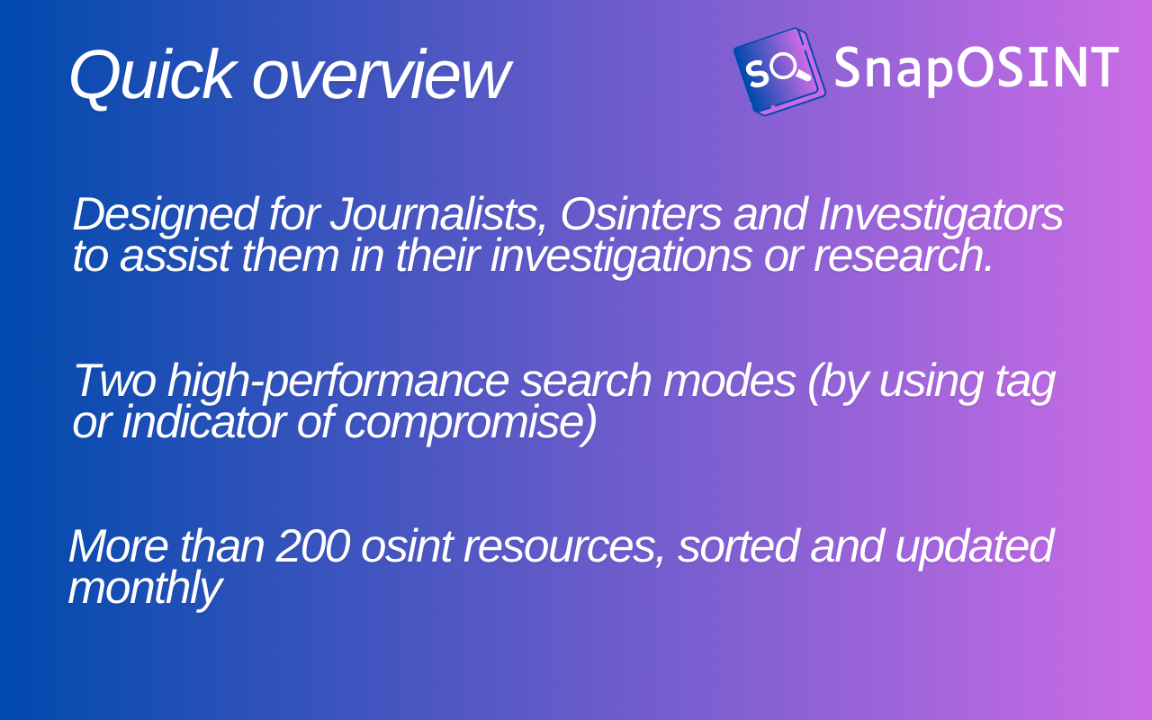 SnapOSINT chrome谷歌浏览器插件_扩展第5张截图