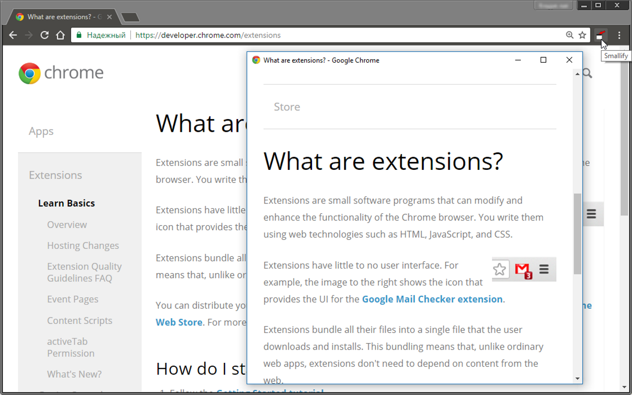 Smallify chrome谷歌浏览器插件_扩展第1张截图