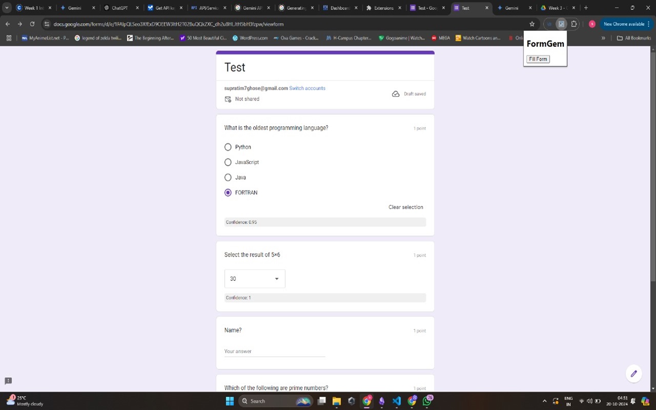 FormGem chrome谷歌浏览器插件_扩展第1张截图