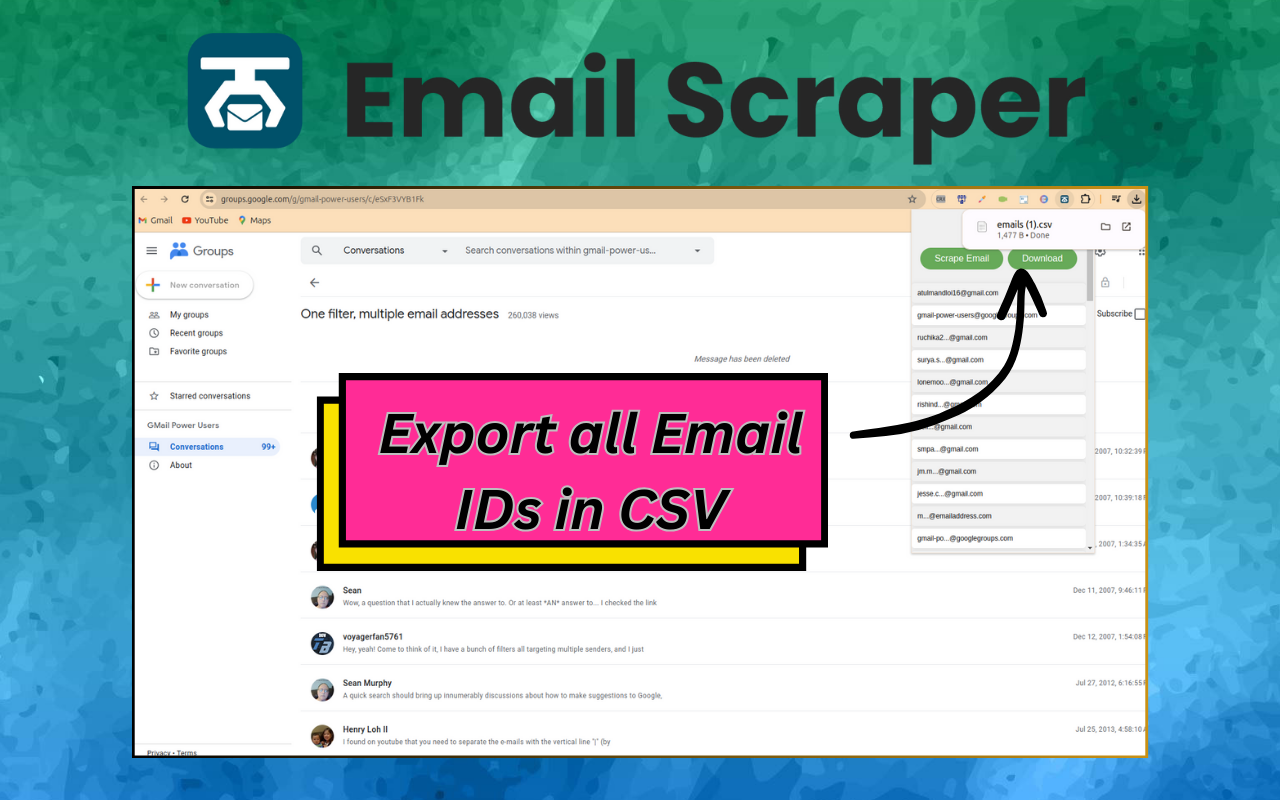 Email Scraper chrome谷歌浏览器插件_扩展第1张截图
