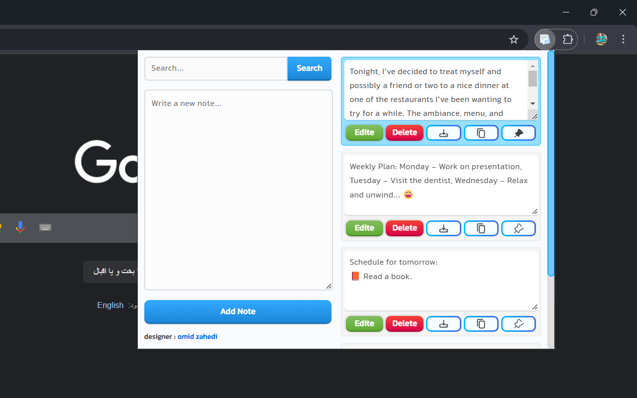 Note Book chrome谷歌浏览器插件_扩展第1张截图