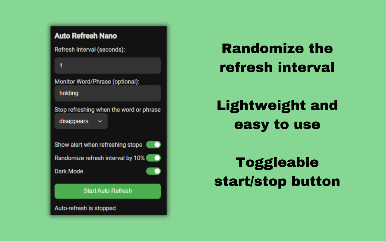 Auto Refresh Nano chrome谷歌浏览器插件_扩展第1张截图