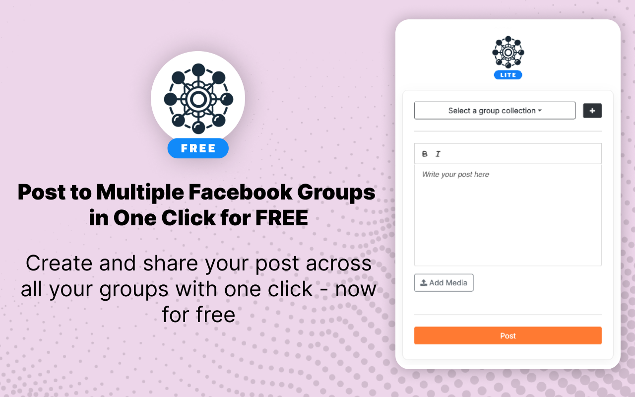 GP LITE: FB™️ Group Bulk Poster - Simple, Free, Easy Posting - chrome谷歌浏览器插件_扩展第4张截图