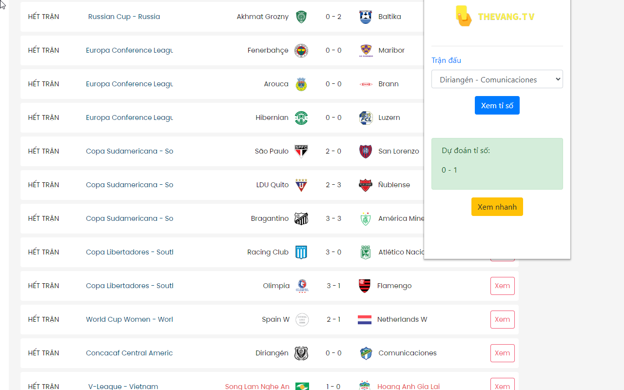 Thevang - Trực Tiếp Bóng Đá chrome谷歌浏览器插件_扩展第1张截图