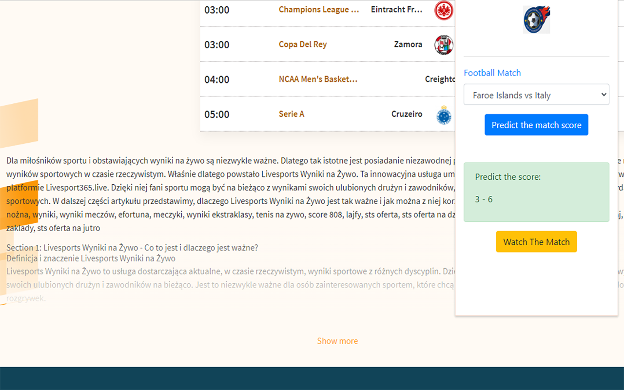 livesports chrome谷歌浏览器插件_扩展第1张截图