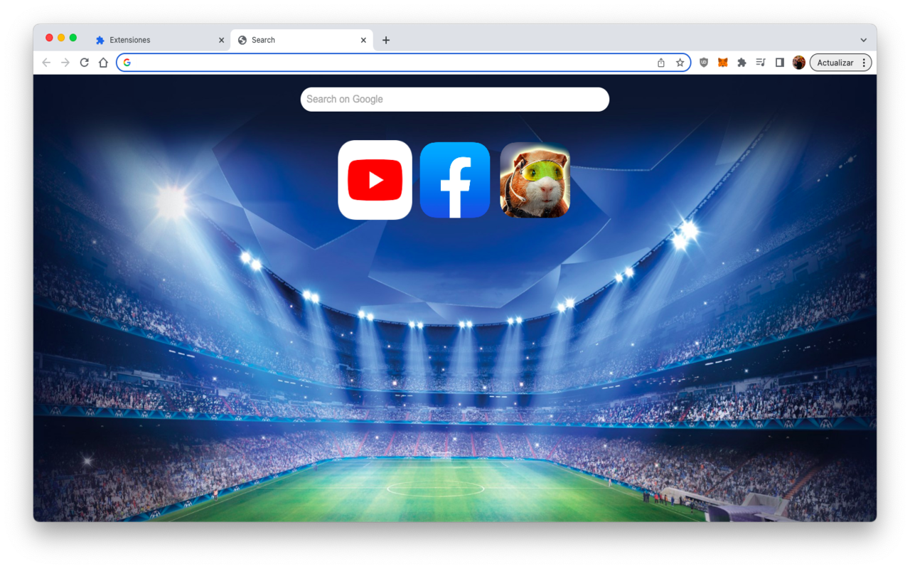 Juegos de Futbol - Wallpaper and New Tab chrome谷歌浏览器插件_扩展第1张截图