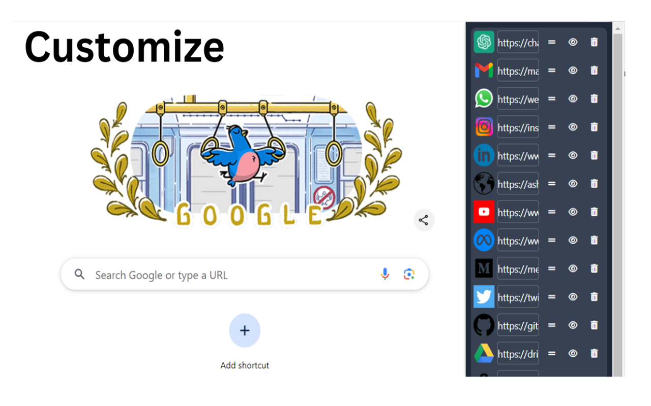 SMS - Social Media Shortcut by ASHABB chrome谷歌浏览器插件_扩展第2张截图