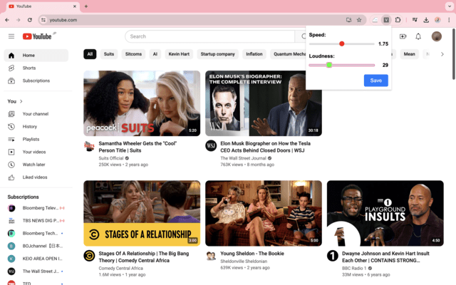 Media Harmony: Volume & Speed Control chrome谷歌浏览器插件_扩展第1张截图