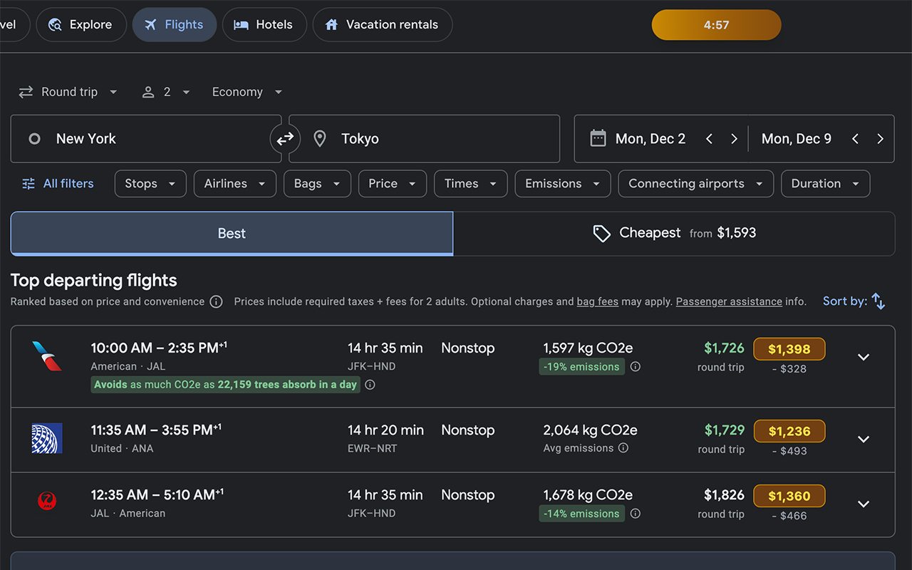 Google Flights Price Hacker – Save More! chrome谷歌浏览器插件_扩展第2张截图