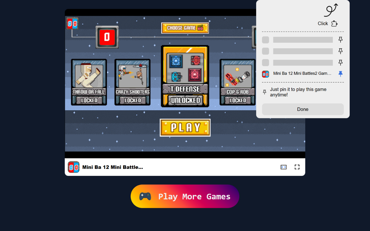 Mini Ba 12 Mini Battles2 在浏览器中游戏 - 免费且离线可用 chrome谷歌浏览器插件_扩展第4张截图